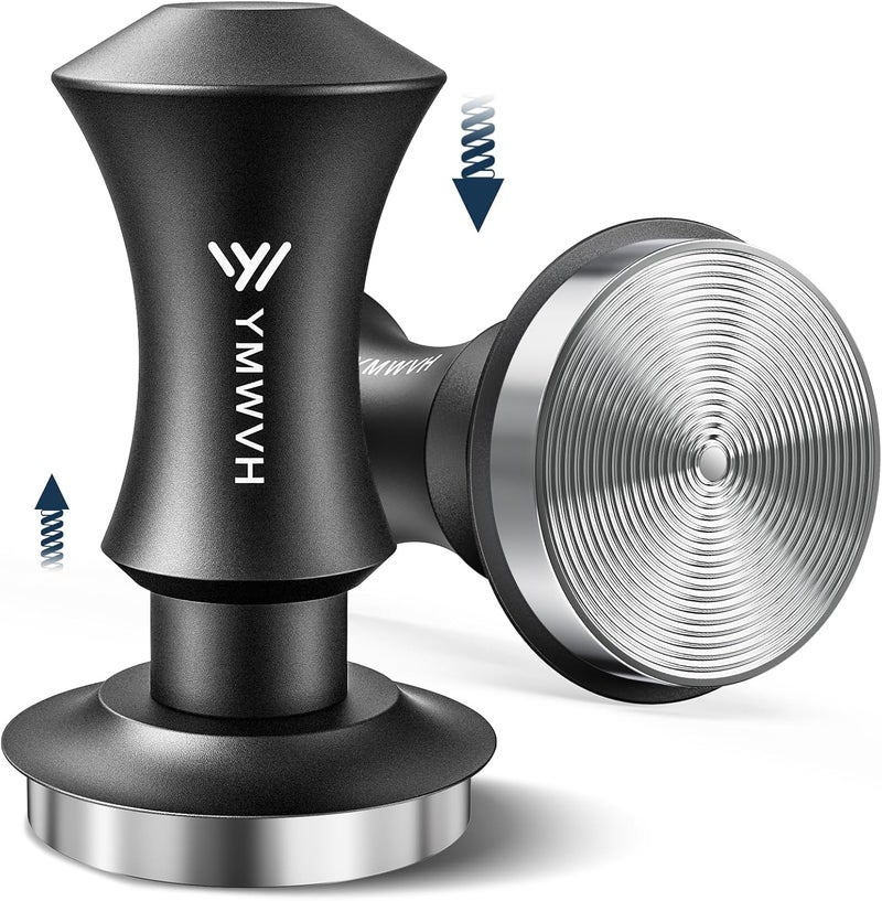 YMWVH Espresso Tamper 53.3mm with 20lb/30lbs Replacement Springs Tamper Black, Professional Barista Coffee Tamper With 100% Stainless Steel Ripple Base, Compatible with Breville 54mm Portafilter - Image 1